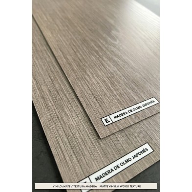 Vinilo Madera de Olmo Japonés para forrar muebles de cocina y baños, resistente al agua, opaco. Textura madera. Lokoloko