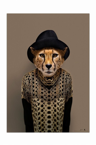 Póster decorativo de animal fashion. Modelo Guepardo