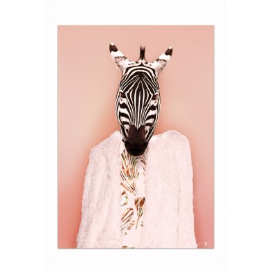 Póster decorativo de animal fashion. Modelo Cebra