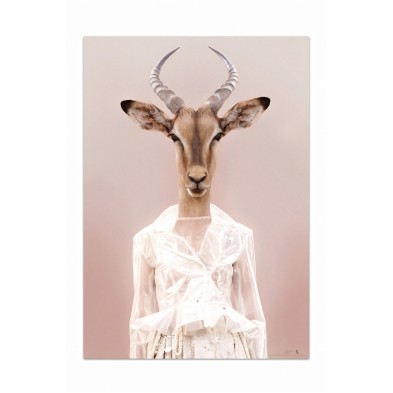 Póster decorativo de animal fashion. Modelo Gacela