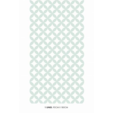 Mosaico circulos menta serena. Vinilo Mate. 95cmx120cm