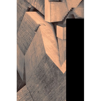 Brutal, typographic poster in black and brown, eco-friendly print without PVC