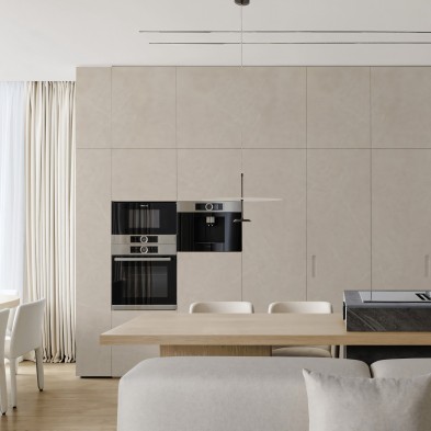 Vinilo Piedra Arena para forrar muebles de cocinas. Ignifugo y resistente al agua y productos de limpieza. Lokoloko