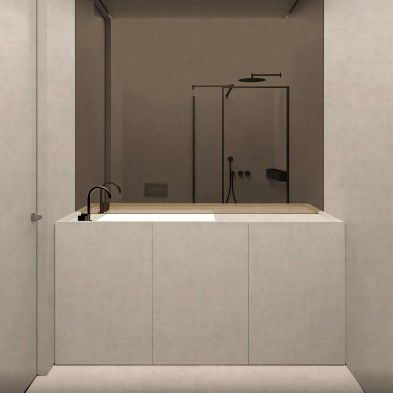 Ibiza Stone vinyl for covering furniture and walls in bathrooms or toilets. Water-resistant, antibacterial, and eco-friendly