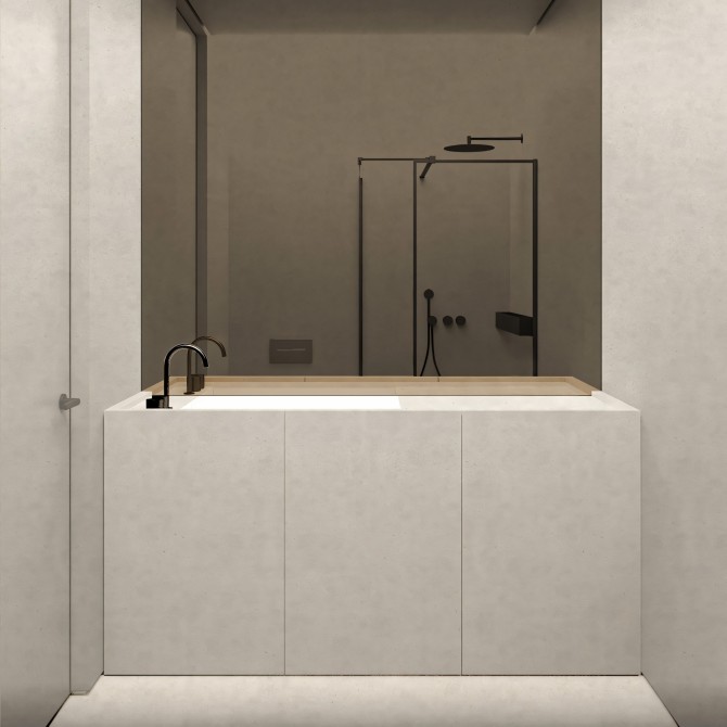 Vinilo Piedra Serena para forrar muebles y paredes de baños o aseos. Resistente al agua, antibacterias, tintas eco Lokoloko