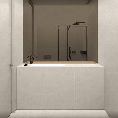 Serena Stone vinyl for covering furniture and walls in bathrooms or toilets. Water-resistant, antibacterial, and eco-friendly