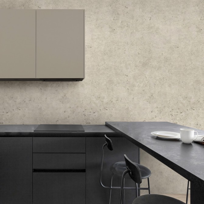 Cantabria Stone vinyl for covering walls, open kitchens, and kitchen islands. Fireproof and water resistant. Lokoloko