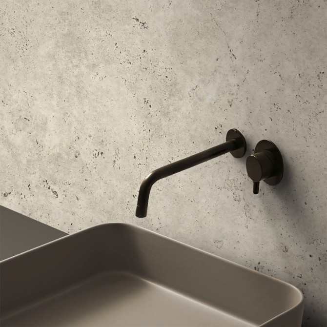 Cantabria Stone vinyl for bathroom and toilet tile walls. Water-resistant, antibacterial, and eco-friendly inks.