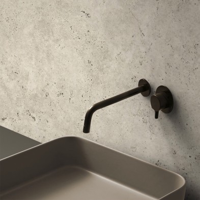 Cantabria Stone vinyl for bathroom and toilet tile walls. Water-resistant, antibacterial, and eco-friendly inks.