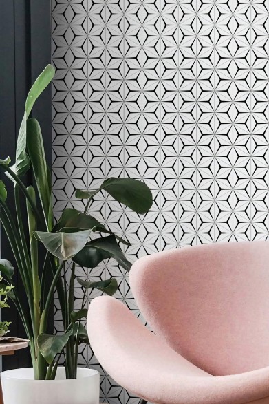 Abstract Hexagons 2. Matte Vinyl. 95x270cm