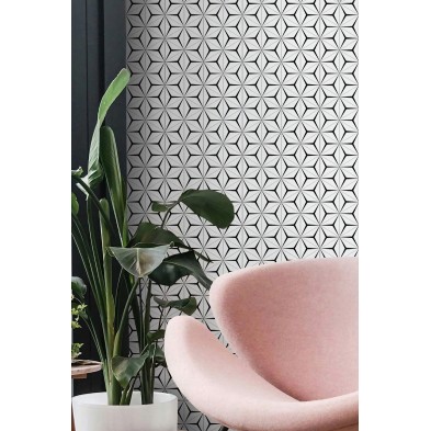 Abstract Hexagons 2. Matte Vinyl. 95x270cm