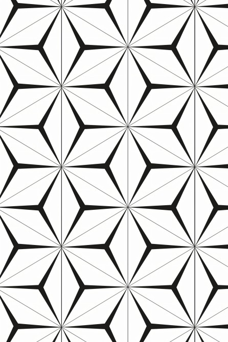 Hexágonos Abstractos 2. Vinilo Lavable Mate. 95cmx270cm