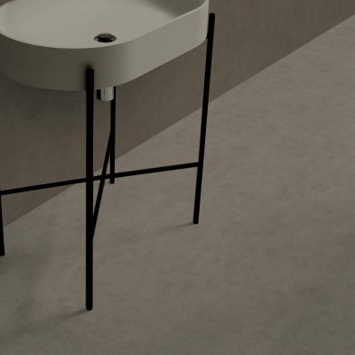 Vinilo Piedra Menorca para suelos con antideslizante para baños. Resistente al agua, antibacterias. Marron engrisado Lokoloko