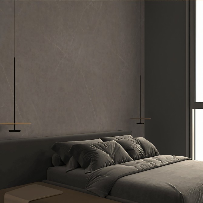 Lazaretto Stone vinyl to cover hotel walls. Water resistant, antibacterial, eco inks, fireproof Lokoloko