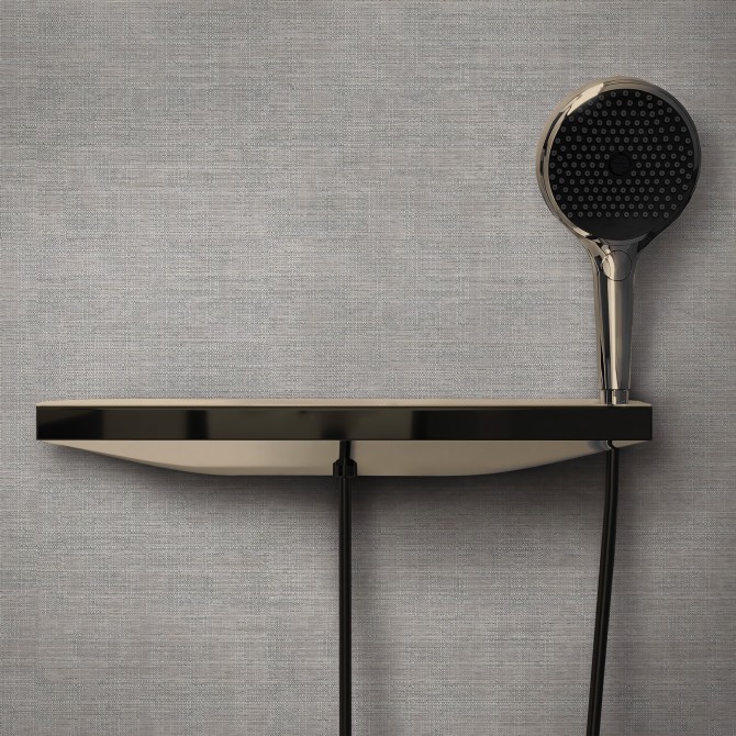 Tejido Topo. Vinilo lavable  antideslizante para baños y pared de ducha. Resistente al agua, antibacterias, beige. Lokoloko