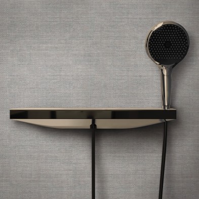 Tejido Topo. Vinilo lavable  antideslizante para baños y pared de ducha. Resistente al agua, antibacterias, beige. Lokoloko