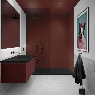 Indi Burgundy Vinyl for Furniture Kitchen and Bathroom 🌿