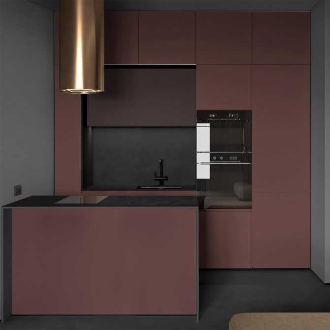 Indi Burgundy Vinyl for Furniture Kitchen and Bathroom 🌿