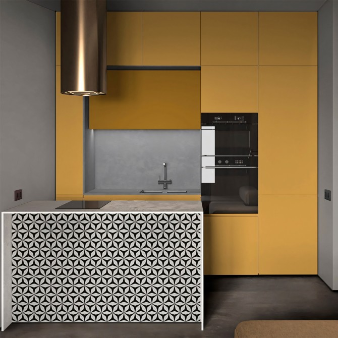 Middle Mustard - Washable self-adhesive vinyl