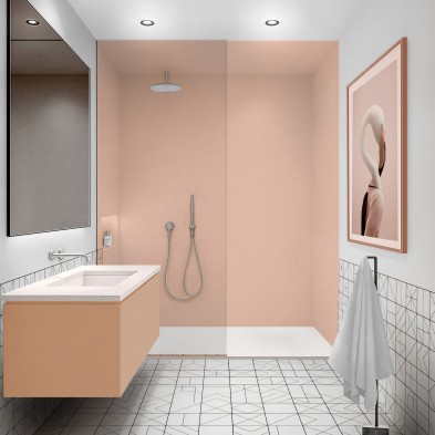 Warm pastel pink - Self-adhesive vinyl for walls decor.