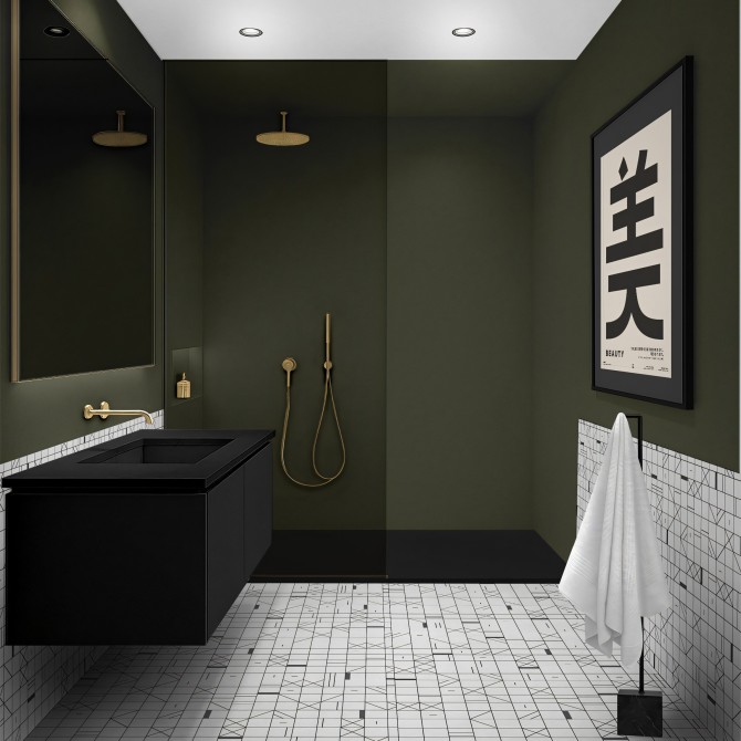 Dark Green Washable Vinyl for Furniture Kitchen and Bathroom 🌿