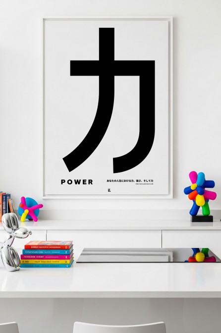 Japanese letter poster to decorate avant-garde spaces as well as kitchens.