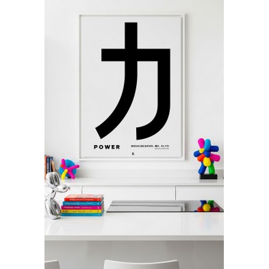 Japanese letter poster to decorate avant-garde spaces as well as kitchens.