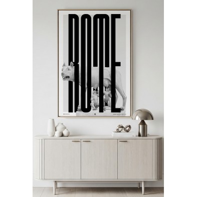 Póster tipografico sobre Roma  para decorar pared en decoración moderna, minimalista y ecléctica. contemporáneo.