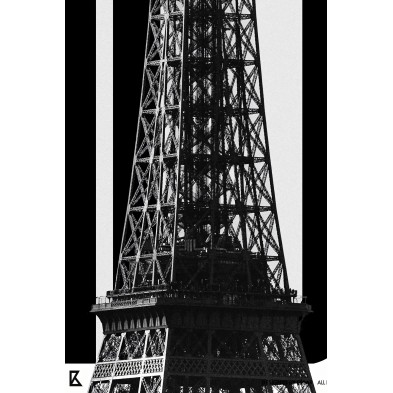 Detalle del poster París, para interiores modernos y urbanos. Realizado con tintas eco y sin pvc.