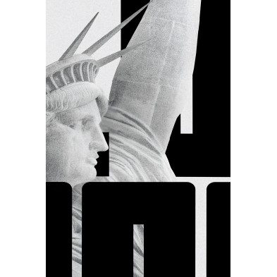 Detalle del poster moderno de pared con estilo gráfico minimalista de NYC.  Diseño sin PVC y tintas eco.
