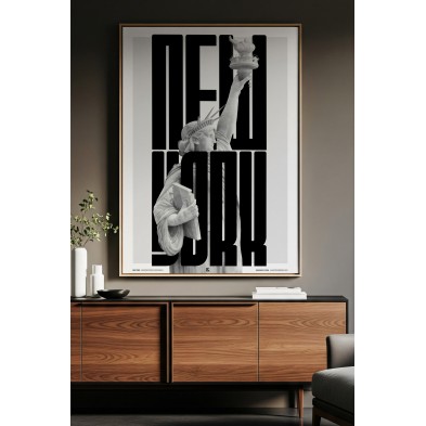 New York Eco PVC-free poster on wall with modern decoration.