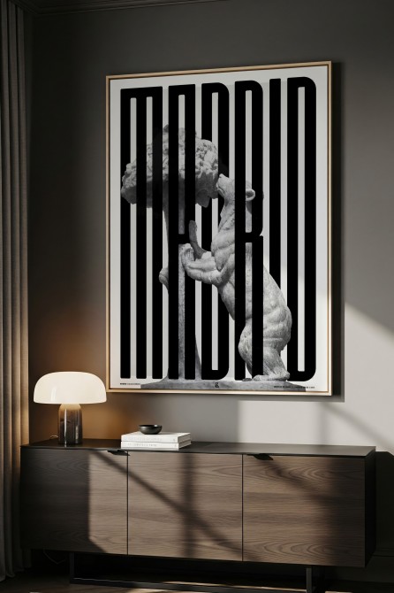Decorative poster of Madrid for modern interiors. PVC-free by Lokoloko.