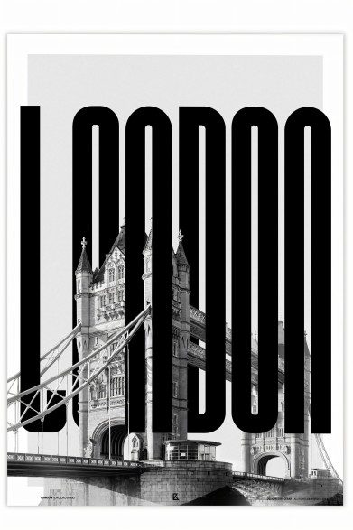 London art poster for minimalist decor. PVC-free and eco-friendly inks.