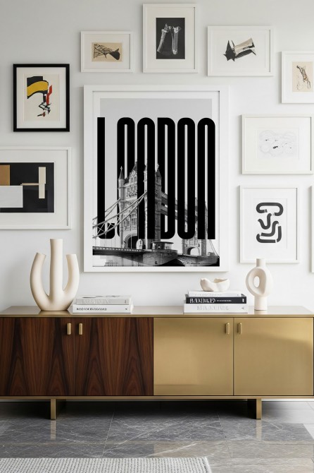 Poster London en decoración moderna, ecléctica, minimalista para interior y exterior. Resistente al agua y rayos ultravioleta.