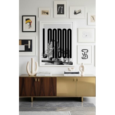 London poster in modern, eclectic, minimalist decor for indoor and outdoor use. Water and UV resistant.