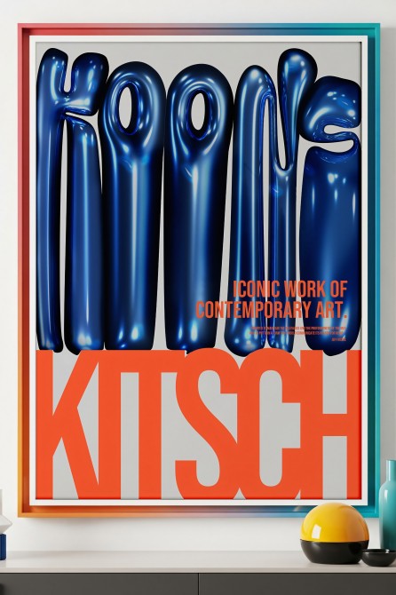 Typographic poster for avant-garde, modern, and colorful decorations.
