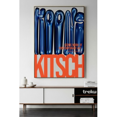 Póster tipográfico decorativo estilo moderno homenaje al kitsch para interiores modernos.