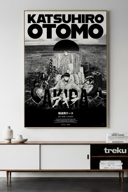 Japanese manga style graphic image with Japanese typography.