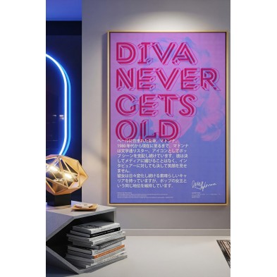 Póster Tipográfico de la diva Madonna. Tintas Eco y sin PVC