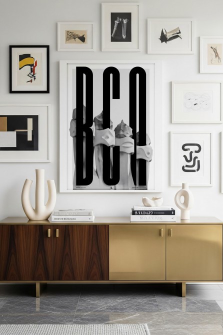 Artistic photography of Barcelona with text, PVC-free poster