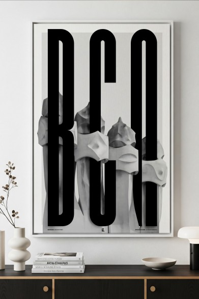 Artistic photographic poster of Barcelona, ​​Gaudí, and his architecture. PVC-free.