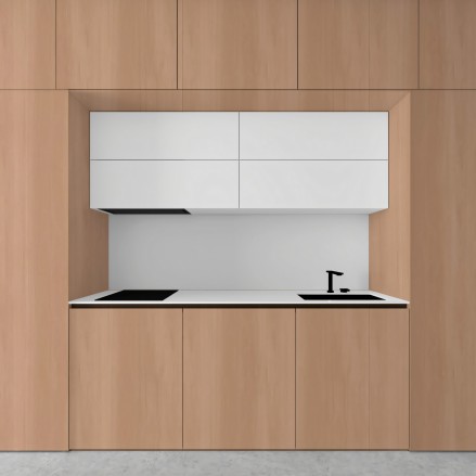 Renewing kitchen furniture with this washable and fireproof Aracena beech wood imitation vinyl
