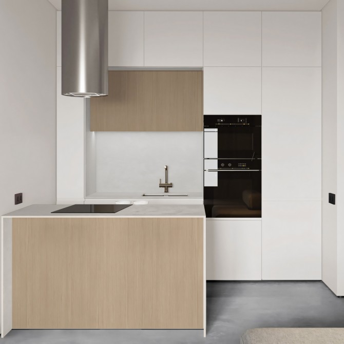 Revestimiento de vinilo adhesivo de color Blanco para cocina. Apto para muebles, es ignífugo y resistente a los vapores.