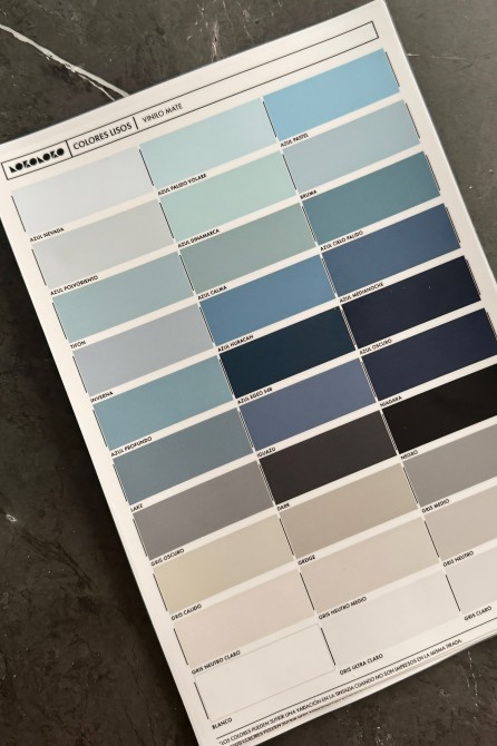 Sampler Plain Colors. Washable  Vinyl. Matte. Eco-friendly