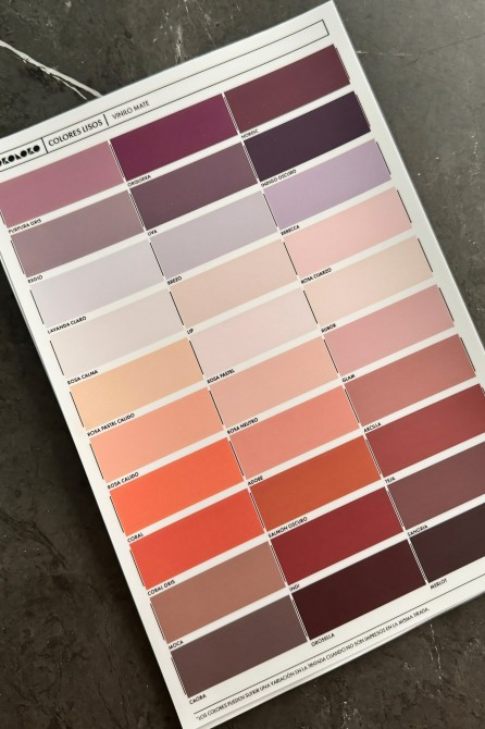 Muestrario Colores Lisos de Vinilo Mate Lavable Tintas Eco