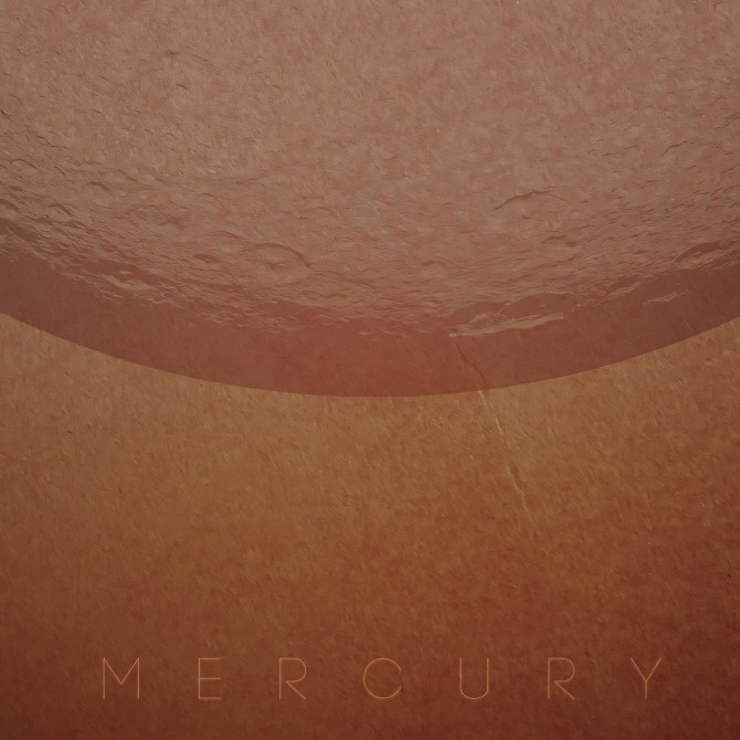 diseño original del planeta Mercurio para póster