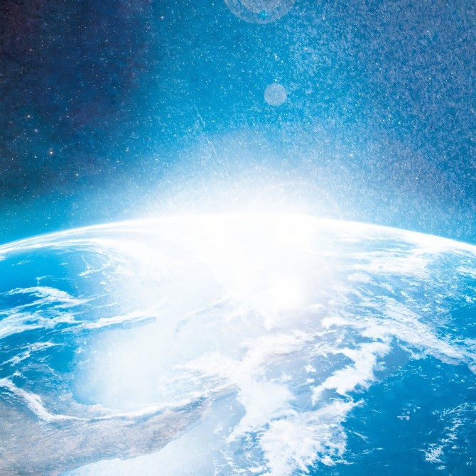detalle de superficie de planeta