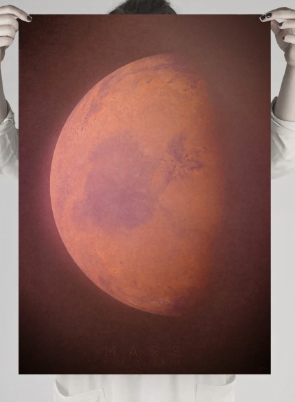 Diseño para póster del planeta Marte