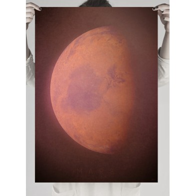 Design for the planet Mars poster
