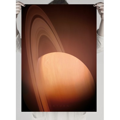 poster en impresión fotográfica del planeta Saturno
